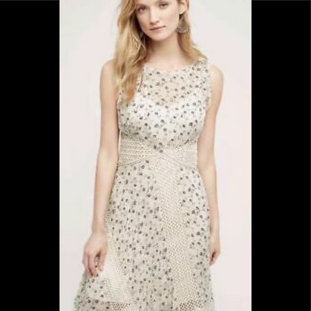 Anthropologie Floreat Floral Lace Dress